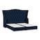 In House Taj Mahal Linen Bed Frame - King - 200x180cm - Dark Blue