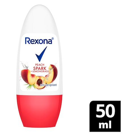 Rexona MotionSense Peach Spark + Lemongrass Anti-Perspirant Roll-On Clear 50ml