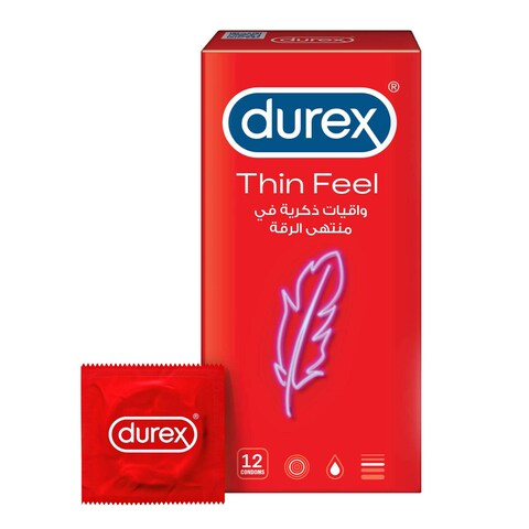 Buy Durex Thin Feel Condom Clear 6 PCS in UAE