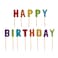 Birthday Candles Rainbow Glitter Picks 13 pcs