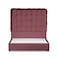 In House Al Shahba Velvet Bed Frame - King - 200x180 cm - Dark Pink