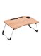 Generic Foldable Laptop Table Brown/White/Black 60X40X28cm