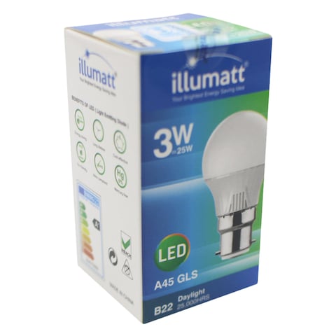 ILLUMATT 3W LED GLS B22 DL M019GL