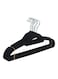 Yanek 50-Piece Non-Slip Velvet 360 Degree Swivel Hangers Set Black 40cm