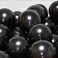 Party Time 50-Pieces 12inch Best-Quality Metallic Black Latex Balloons with Manual Balloon Pump For Wedding, Bridal Shower, Birthday Party Decorations - Party Supplies