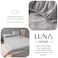 Luna Home-Single Size 3 Piece Set, Bedsheet with 2 Pillow Cases, Light Gray Color