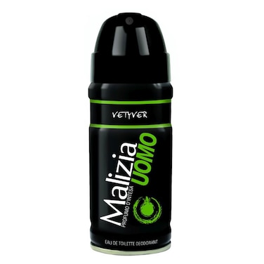 Malizia Vetyver Eau De Toilette Deodorant For Men - 150ml