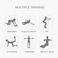 Generic-Multi Function Double AB Roller Wheel Foldable AB Muscle Trainer Home Gym Fitness Wheel