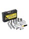 24-Piece Socket Set Silver/Black/Yellow 428x52x175millimeter