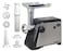 Sonashi Meat Grinder - Electric Meat Grinder with 3 Cutting Plates, Reverse Function, Stainless Steel Blade, Comes with Large Capacity Metal Hopper 2800 W SMG-021N Silver/Black