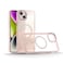 Moxedo Magnetic Protective Case 360 Protection Clear Case Hard PC with Built-in Strong Magnets Compatible with MagSafe Designed for iPhone 14 Plus 6.7 inch (Pink)