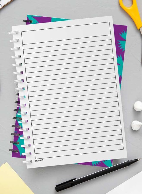 Lowha Spiral Notebook With 60 Sheets And Hard Paper Covers With Seamless Design, For Jotting Notes And Reminders, For Work, University, School