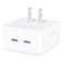 أبل محول الطاقة  USB - سي المزدوج -أبيض- 35 وات