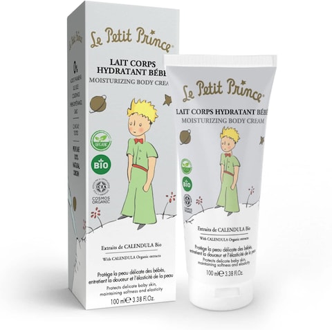Le Petit Prince Organic Moisturizing Body Cream &ndash; Organic Calendula Extract &ndash; Protective And Soothing &ndash; Premium Quality Natural Ingredients &ndash; Safe Formula &ndash; Cosmos Organic Label - 100
