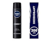 Buy NIVEA MEN Antiperspirant Spray for Men, 48h Protection, DEEP Black Carbon Antibacterial, Woody Scent, 200ml in Saudi Arabia