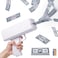 Viapeu Money Gun White Shooter No Logo With 100 Pcs Prop &amp; 9V Battery Party Favors Toy Gift Cash Supplies