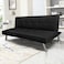إن هاوس ساندي أريكة سرير 2 في 1 منجدة بالمخمل - أسود