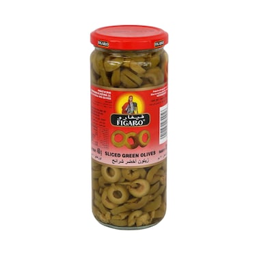 فيغارو زيتون أخضر شرائح زجاجة 450غ