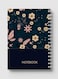 Lowha Spiral Notebook With 60 Sheets And Hard Paper Covers With Floral Design, For Jotting Notes And Reminders, For Work, University, School