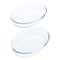 2 PCS OVAL GLASS BAKEWARE SET 1.6L+