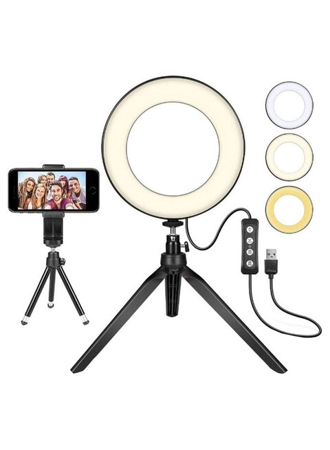 Generic - LED Photography Ring Light Kit 6inch Multicolour