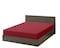 KLUB LINEN Stripe Microfiber Maroon Fitted Sheet -King 180 x 200 cm