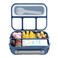 Bento Lunch Box 1300ML - 4 Deep Compartments, BPA Free, Leak-Proof &amp; Reusable - Microwave, Dishwasher &amp; Freezer Safe with Spoon for Adults, Kids, Toddlers (Blue)