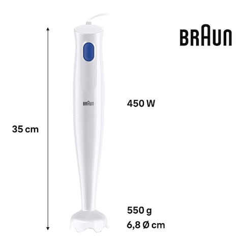 Braun MultiQuick 1 Hand Blender MQ10.001P White 450W