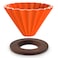 Coffee ceramic dripper v01 zigzag orange