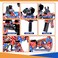 Gel Snipers Blaster Electric Toy Gun Full Kit With 3000 Water Beads Ammo Gels Rechargeable Batteries &amp; Flashlight Outdoor Backyard Shooting Game Activities For Adults Boys Girls 12+ (Patriot)