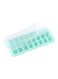 Generic - Ice Cube Tray With Lid Green/Clear 26X3X12Centimeter
