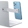 Moxedo Magnetic Side Mount Phone Holder Aluminum Alloy Adjustable Laptop Desktop Monitor Side Mount Clip Compatible with iPhone 13 Pro Max/13 Pro/13/13 Mini/12/11 Series and Smartphones Silver

