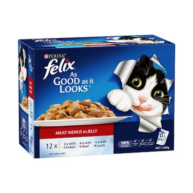 Purina Felix Cat Food Meat Menus In Jelly 85grx12Pieces