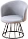 Yulan Coffee Restaurant Table And Chairs, Metal Frame Velvet Fabric Seat Revolving, Table And Chair Combination Office Business Lounge Hotel Living Tea Shop Ideal For Home (Grey) Yl21111-490