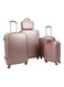 طقم حقائب سفر بعجلات مكون من 5 قطع ذهبي وردي
