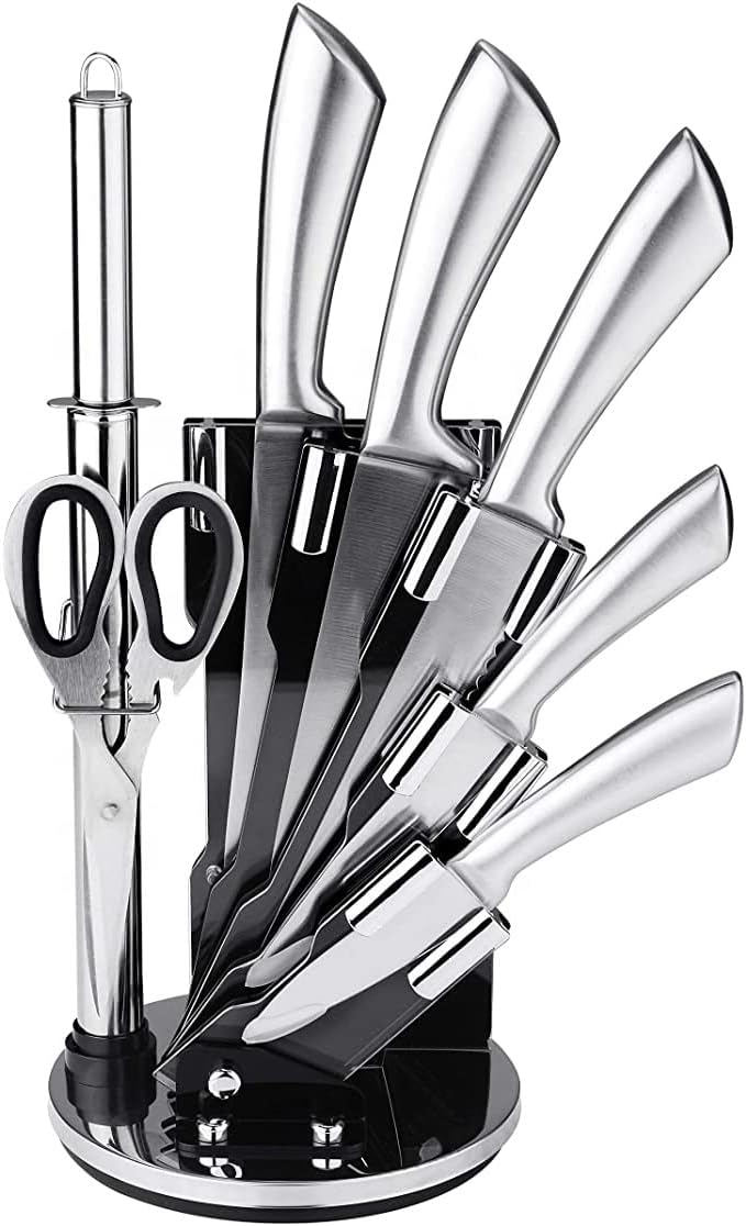 Atraux 8 Pcs Professional Kitchen Knives Set (Silver)