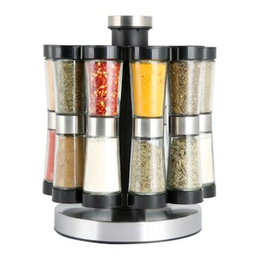 طقم توابل نيوفلام مع قاعدة دوارة ستانلس ستيل - 20 قطعة