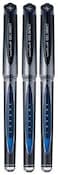 Uni Ball Blue Capped UM153S Gel Impact Rollerball Pen Ball Point Pens Broad 1mm Nib Tip 0.6mm Line Width Ink Pack Of 3