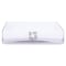 Home Plastic Soap Dish with Crystal, White, TH-138-WH