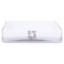 Home Plastic Soap Dish with Crystal, White, TH-138-WH