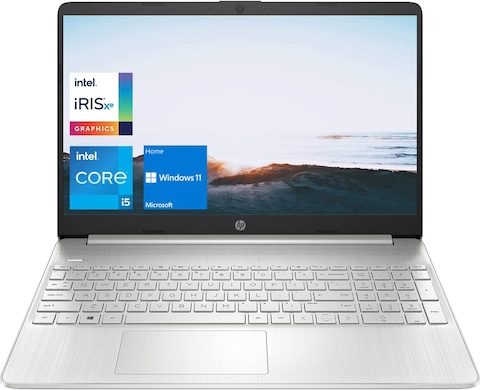 HP 15 Notebook Laptop, 15.6&quot; FHD Display, Intel Core i5-1135G7, 16GB DDR4 RAM, 256GB PCIe NVMe SSD, Webcam, Wi-Fi, Bluetooth, Windows 11 Home, Silver-International Version