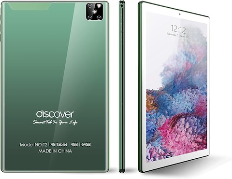 Discover T2, 4GB RAM, 64GB, 4G LTE, Green (10.1 Inch Tablet)