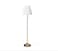 Floor lamp, brass/white