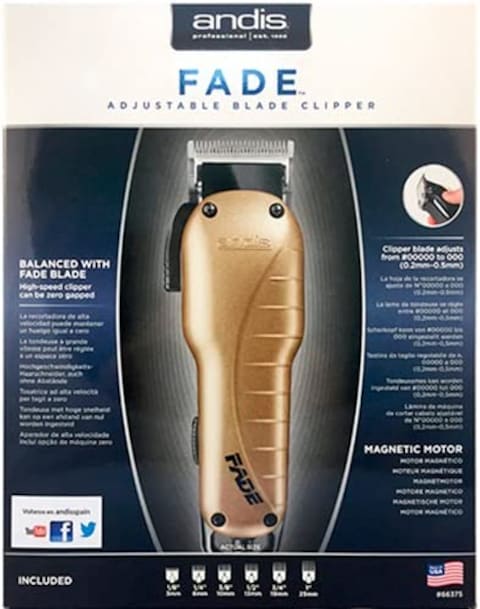 Andis Professional Fade Clipper 220Volts, USA, Fade Adjustable Blade Clipper (EU)