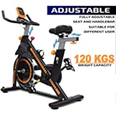 Skyland Fitness Exercise Bike/Spin Bike For Home Cardio And Strength Training Workouts With Height Adjustable, Exercise Bike EM-1560-O Orange