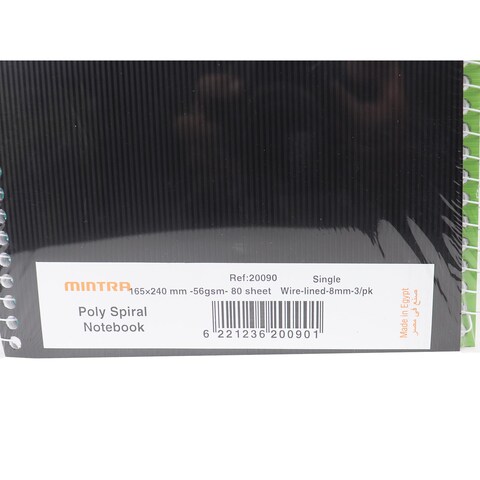 Mintra A5 Notebook - 80 Sheets - 3 Pieces