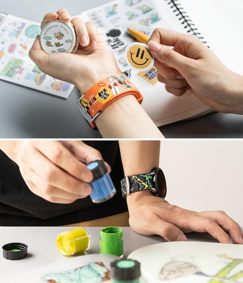 Ringke Galaxy Watch / Watch Lug Width 20mm Watch Band  Rubber One Bold Watch Straps  Paint