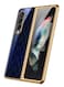 Samsung Galaxy Z Fold 4 Case Luxury Plating Cover with Built-in Screen Protector Glass Hybrid Full Body Protection Flip Cover