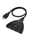Generic - 3-Port HDMI Auto Switch Splitter Switcher Hub Black