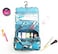Generic Portable Waterproof Cosmetic Makeup Toiletry Travel Hanging Organizer Storage Bag Pouch - Flower Gray